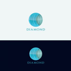 Diamond logo design, Crushing abstract pattern. Colorful precious stone logotype. Jewelry shop logo.
