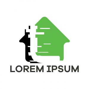 L letter logo design, Letter L in house shape vector illustration	