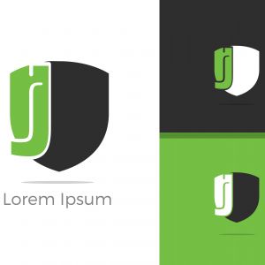 J. J monogram logo. J letter logo design vector illustration template.