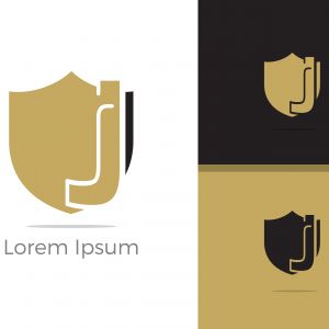 J. J monogram logo. J letter logo design vector illustration template.