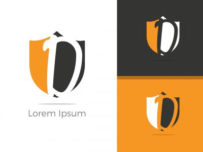 D dots logo design template. Hexagon D icon. D Letter Logo Vector.