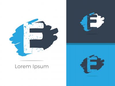 E. E monogram logo. E letter logo design vector illustration template. E logo vector.