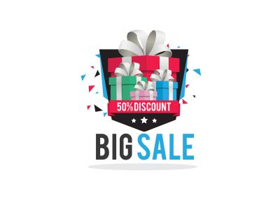 Mega Sale vector design. Christmas sale illustration, gift boxes for discount offer vector design.