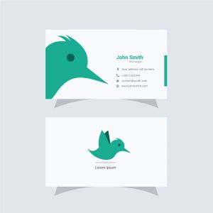 Cute and beautiful logo, bird business card	
