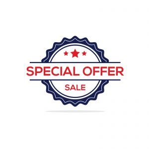 special offer stamp on a white background