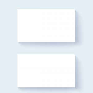 Business card mock up design vector. White paper card vector mockup. logo presentation placement file