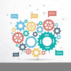 vector template Infographic with gear chain. Gears vector design, Gear Infography