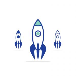 Rocket vector icon. Space rockets vector set.	