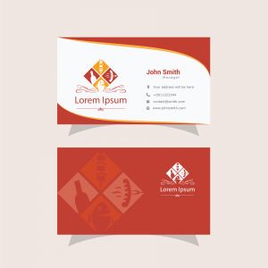 Barbecue party logo, food, fish, restaurant vector, food business card illustration.	