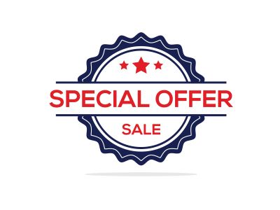 special offer stamp on a white background