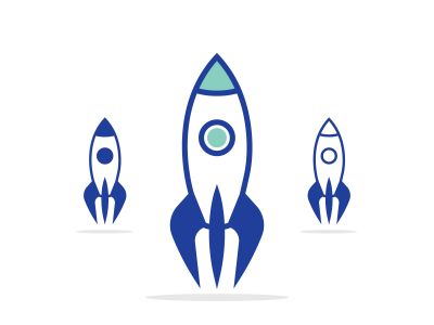 Rocket vector icon. Space rockets vector set.	