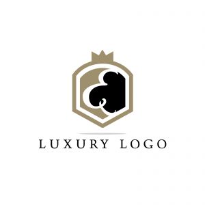 Luxury letter E monogram vector logo design. E letter in shield logo illustration. Safety and security icon.	