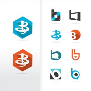 B letter logo design, letter B in shield vector icon.	