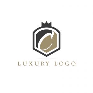 Luxury letter C monogram vector logo design. C letter in shield logo illustration. Safety and security icon.	