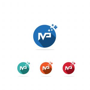 IMP letter vector, mp medical logo design illustration.	