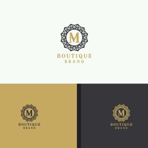 Cosmetic M letter logo design. Luxury hotel letter M vector monogram. high fashion brand icon.