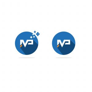 IMP letter vector, MP medical logo design illustration.	