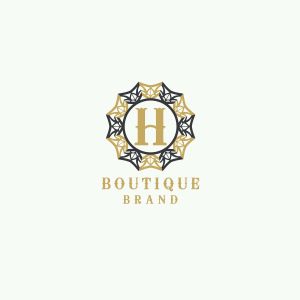  Cosmetic H letter logo design. Luxury hotel letter H vector monogram. high fashion brand icon.