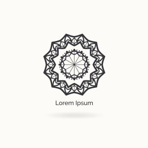 Mandala vector logo design. Round decorative and geometric emblem. Luxury floral and flower style emblem.