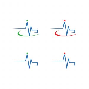 IMP letter vector, MP medical pulse logo design illustration. IP icon.	
