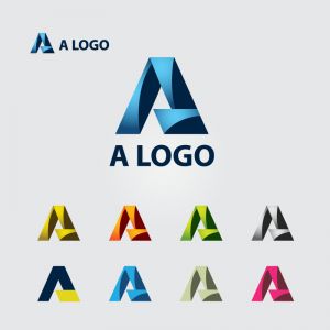 A letter logo design, letter A in brush stoke vector icon.	
