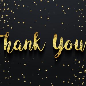 	 Thank you vector banner design. Silver shine thank you text on black background.	