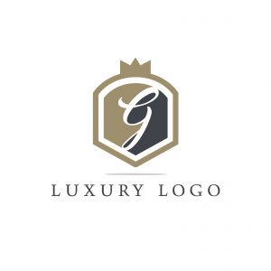 Luxury letter G monogram vector logo design. G letter in shield logo illustration. Safety and security icon.	