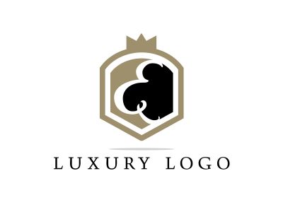 Luxury letter E monogram vector logo design. E letter in shield logo illustration. Safety and security icon.	