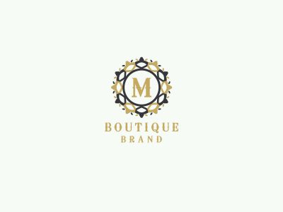  Cosmetic M letter logo design. Luxury hotel letter M vector monogram. high fashion brand icon.