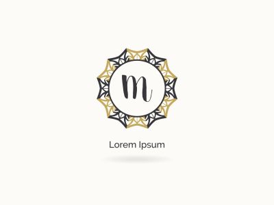 Ornamental and decorative letter M logo vector design. Luxury hotel M letter logo design. flower and floral style concept.
