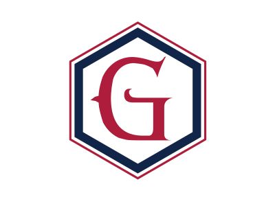 G Letter colorful logo in the hexagonal. Polygonal letter G	