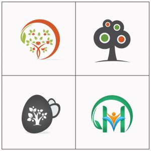Health and care tree vector logo design. Zen massage center icon. Herbal product illustrations. organic and pharmacy logos set.	