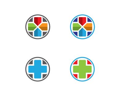 Medical cross vector logo design. Hospital and clinic vector illustration.	