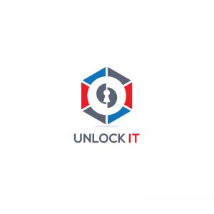 Security lock logo design. Digital lock icon. Insurance company safety illustration.	