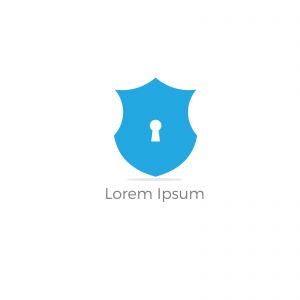 Security lock logo design. padlock icon. Insurance company safety illustration.	