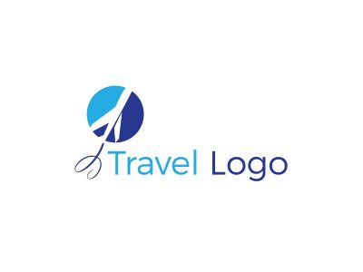 Travel logo design. Airplane in globe vector illustration. World tour and tourism symbol.