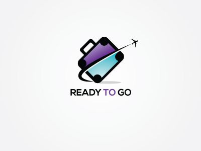 Travel logo design. Airplane in globe vector illustration. World tour and tourism symbol.