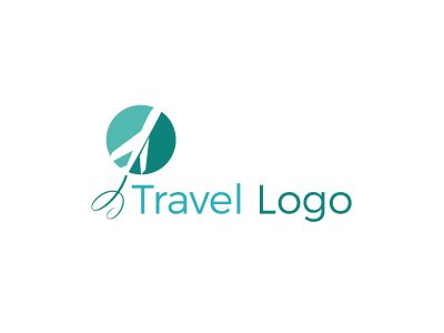 Travel logo design. Airplane in globe vector illustration. World tour and tourism symbol.