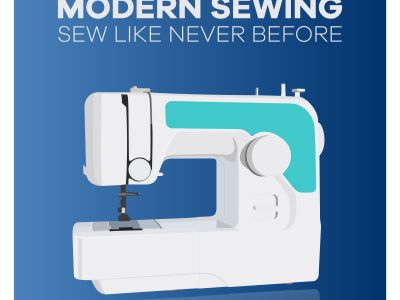 Sewing machine. Flat design vector illustration. 