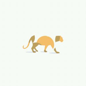panther logo design, tiger vector icon. animal illustration.Lion in heart logo design, tiger vector icon. animal illustration.