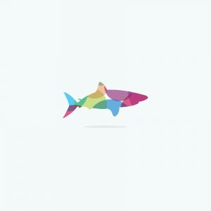 fish colorful illustration, nature, water, nature, swim vector logo design	