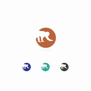 Monkey in circle logo design, monkey vector icon, animal illustration