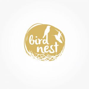 Bird Nest vector logo design