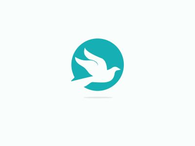 flying dove vector logo design	