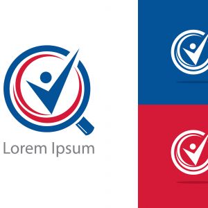 Job search icon, Choose people for hire symbol. Job or employee logo, Recruitment agency vector illustration