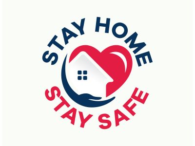 Stay home and save lives  design Free Vector