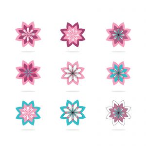 flower design vector for spa boutique beauty salon cosmetician shop yoga class luxury hotel and resort.	