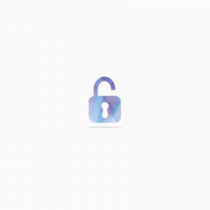 low poly Lock icon	