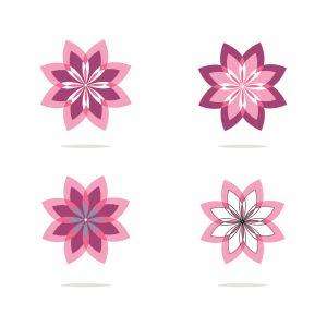 	 flower design vector for spa boutique beauty salon cosmetician shop yoga class luxury hotel and resort