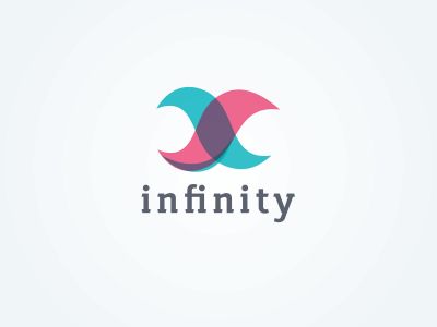 Infinity vector logo design icon in trendy design style.	